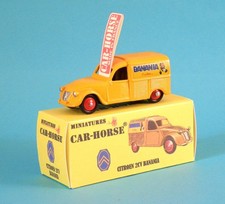 Car-Horse Citroen 2cv 2 cv  fourgonnette Banania style Dinky cij jrd