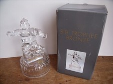 Bibendum MICHELIN  Trophée bronze en cristal moulé pressé