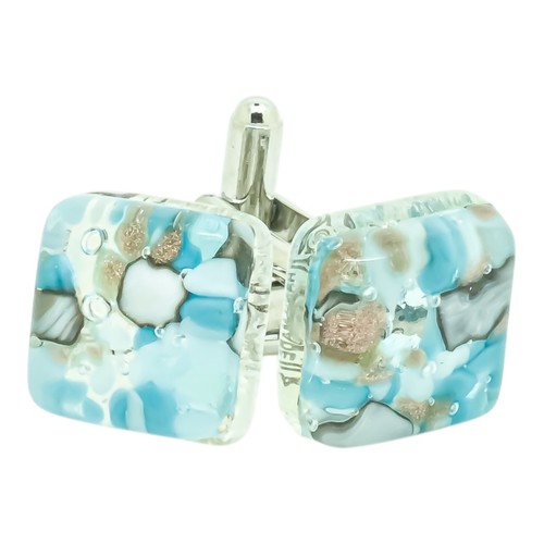 Boutons manchette verre - de, en