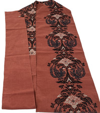 Kimono japonais vintage Nagoya Obi coton rouge traditionnel authentique 133 x...