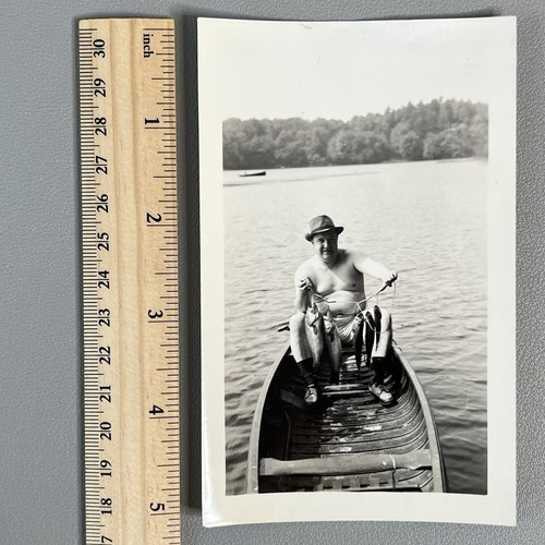 Vtg 1950s photo fat - photo, shirtless