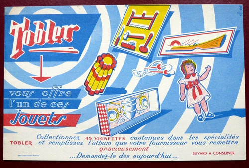 Buvard tobler chocolat - tobler,