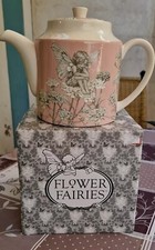 Grande Théière Flower Fairies Rose Pâle Vintage