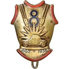[#399674] France, 8ème Régiment de Cuirassiers, Militaire, Broche, Excellente Qualité