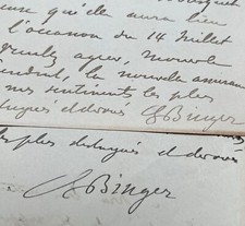 Ensemble de deux lettres de l'explorateur Gustave Binger