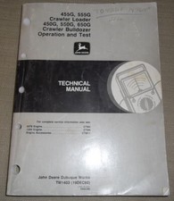 John Deere 450G 455G 550G 555G 650G Dozer Technique Service Essai Manuel