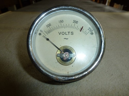 Ancien voltmetre diametre 9 - ancien,
