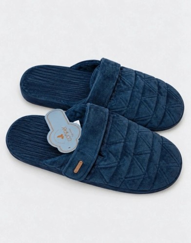 Chaussons mules homme bleu