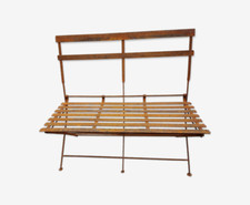 banc de jardin  en fer forgé  / décoration de jardin 