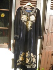 ROBE LONGUE DJELLABA CALFAN VELOURS T L/XL BE