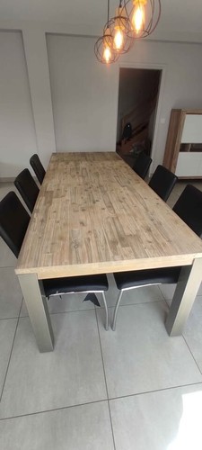 Table salle manger bois - table,
