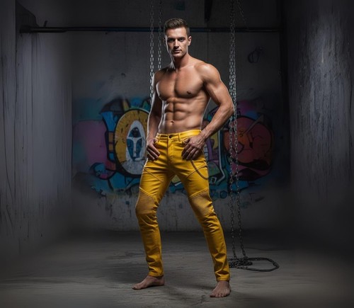 Pantalon cuir motard - cuir,