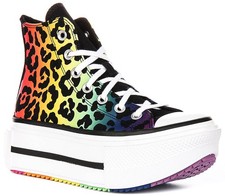 Converse A15782C Ct Lift Double Plateforme Femme En Multi Couleur UK 3 - 8