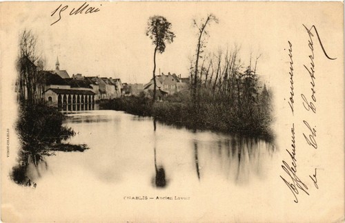 Cpa chablis ancien - ancien, lavoir