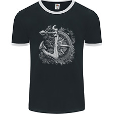 Boussole De Navigation Ancre Marin Bateau Yacht T-Shirt Ringer Pour Homme FotL