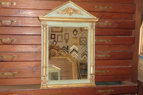 Miroir avec colonnes bois - miroir,