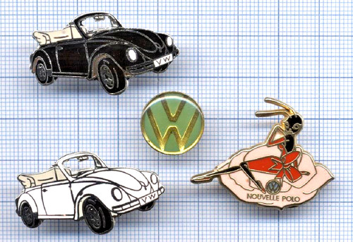 Lot pin volkswagen logo - volkswagen,