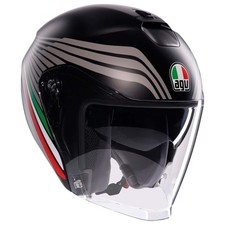 Casque jet AGV Irides Bologne noir mat casque de moto casque de moto...