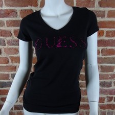 Tee shirt Guess manches courtes Femme W52I38 Noir, Taille XS S M L