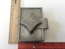 Vintage Antique Pewter Ice Cream Deck of cards With Diamonds #436