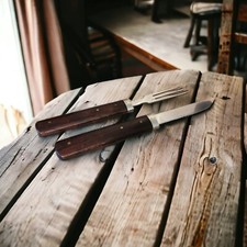 Ensemble couteau / fourchette de voyage - XXe J. G. France 