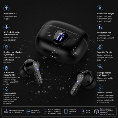 Ecouteurs sans fil - , casque
