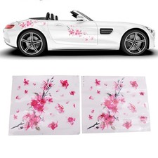 Lot de 2 stickers voiture rose élégant pour fleur de cerisier pour toucher per