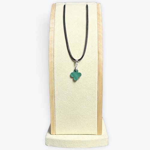 Pendentif trèfle malachite - pendentif,