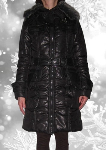 Doudoune noir brillant