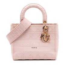 Dior Medium Toile Cannage Lady