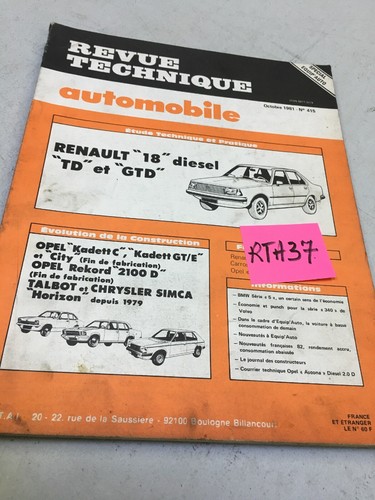 Revue technique automobile - technique,