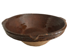 jatte saladier en terre cuite emaillée  art populaire poterie art culinaire