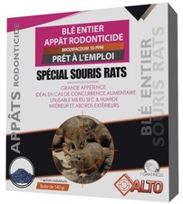 Appât raticide souricide rat souris grain de blé entier brodifacoum ALTO 7 sache