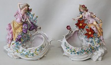 Paire de bouquetières vase