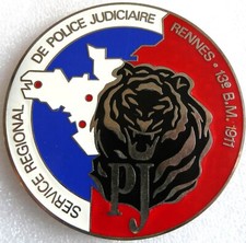 POLICE MEDAILLE DE TABLE SERVICE DE POLICE JUDICIARE RENNES*