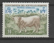 New-Hébrides Française  taureau Charolais   neuf   num:  408  **