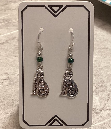 Cat lady earrings pet - cat,