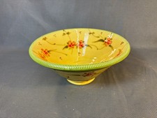 Ancienne coupe en terre cuite vernissée de Vallauris signé Sassi motif floral