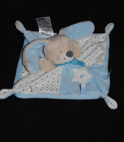 Doudou plat lapin - 🐰, bleu