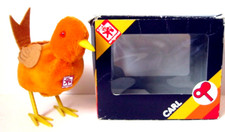 AUTOMATE CARL -RARE OISEAU PICORANT ORANGE ET ROUGE+BOITE - MADE IN WEST GERMANY