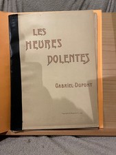 Gabriel Dupont Les Heures dolentes partition piano éditions Heugel