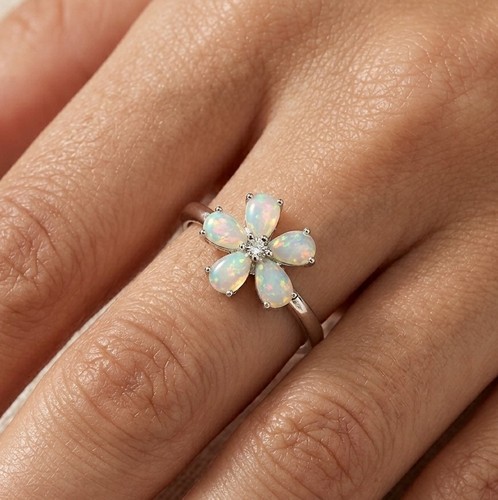 Bague fleur argent - bague,