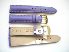 1 Bracelet ZRC 18 mm violet FAIT MAIN strap handmade band racing watch cuir 2dor