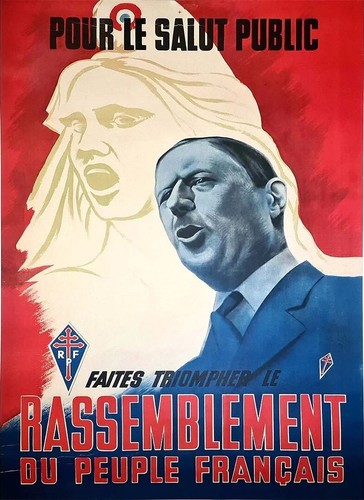 Affiche rpf géneral gaulle - rpf, de