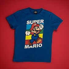 T-shirt Nintendo Super Mario Bros Retro マリオ Collector Retro Geek Gamer / Bleu M