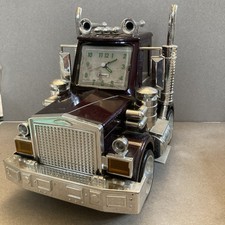 TRUCK CAMION AMERICAIN HORLOGE RÉVEIL LUMINEUX ET SONORE CONTACT VINTAGE