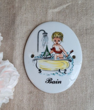 ANCIENNE PLAQUE OVALE DE PORTE