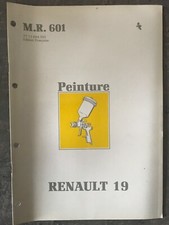 manuel d’atelier MR 601 renault 19 R19 peinture