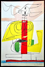 Le Corbusier Lithographie COA Original Estampillé Agréé / Numéroté Fait Main