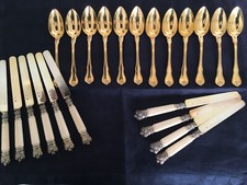 10 couteaux vermeil argent